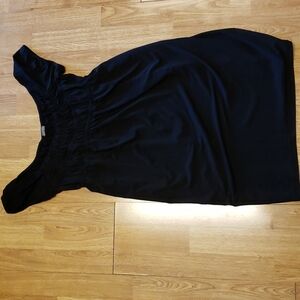 Muse black smocked bodice OTS dress